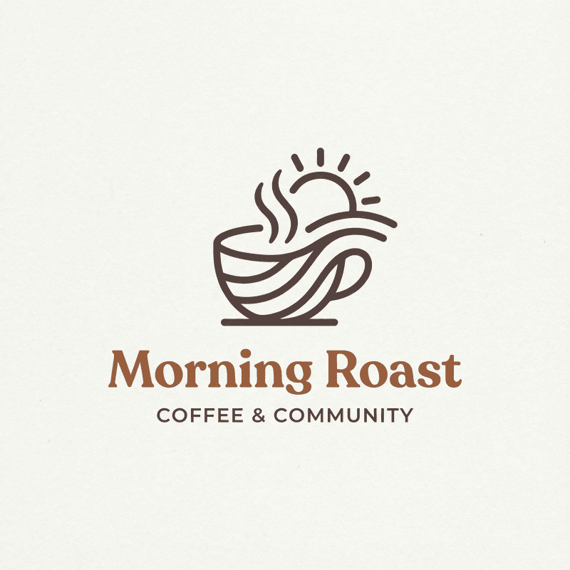 Morning Roast logo - Vintage style